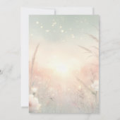 Etherisch Pastelkleurig Veldbloemenveld Bruiloft Save The Date (Achterkant)