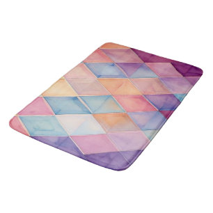 Etherisch Prisma: Pastel Waterverf Harlekijn Diama Badmat