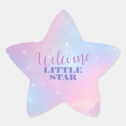 Etherisch Roze Blauwe Kosmische Pastel Sterrenstel Ster Sticker (Voorkant)
