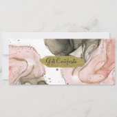 Etherisch somber roze zwart gouden cadeaubon kaart (Voorkant)