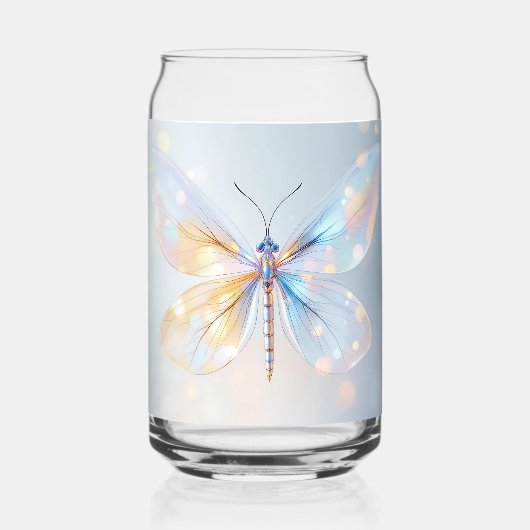 ETHERISCH TRANSPARANT Vleugelontwerp: Delicate Fan Blikvorm Glas (Voorkant)