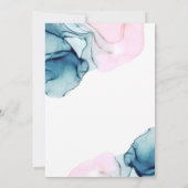 Etherisch Turquoise Roze Elegant Inkt Modern Sweet Kaart (Achterkant)