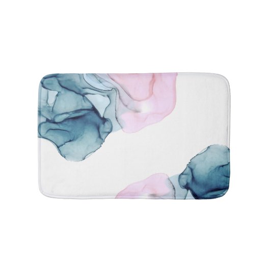 Etherisch Turquoise & Roze Inkt Fantasie Glamour Badmat (Voorkant)