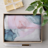 Etherisch Turquoise & Roze Inktachtige Glamour Ele Tissuepapier (Geschenk)