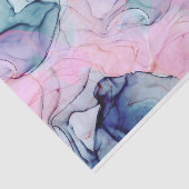 Etherisch Turquoise & Roze Inktachtige Glamour Ele Tissuepapier (Detail)