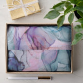 Etherisch Turquoise & Roze Inktachtige Glamour Ele Tissuepapier (Geschenk)