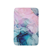 Etherisch Turquoise Roze Paars Inktachtige Moderne Badmat (Voorkant Verticaal)