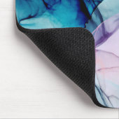 Etherisch Turquoise Roze Paars Inktachtige Moderne Muismat (Hoek)