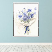 etherisch violet boeket canvas afdruk (Insitu (Houten vloer))