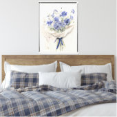 etherisch violet boeket canvas afdruk (Insitu (Slaapkamer))