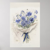 etherisch violet boeket poster (Voorkant)