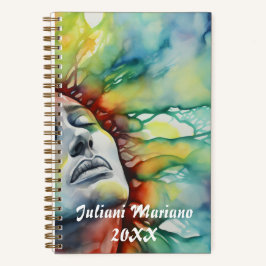 Etherische aangepaste naam notitieboek