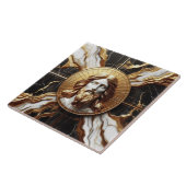 Etherische Aanwezigheid Gezicht van Jezus Gesneden Tegeltje (Zijkant)