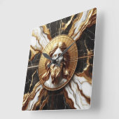 Etherische Aanwezigheid Gezicht van Jezus Gesneden Vierkante Klok (Hoek)