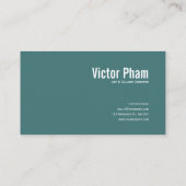 ETHERISCHE Abstracte Bloemen Emerald Green & Gold Visitekaartje (Achterkant)