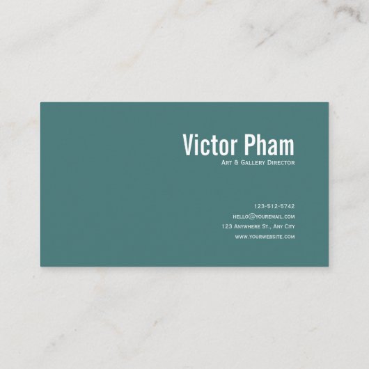 ETHERISCHE Abstracte Bloemen Emerald Green & Gold Visitekaartje (Achterkant)