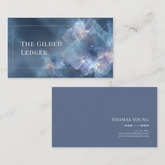 ETHERISCHE Abstracte Floral Moderne Geometrische Visitekaartje (Voorkant / Achterkant)