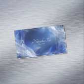 Etherische Abstracte Golven Blauw & Goud Magnetisch Visitekaartje (Voorbeeld)