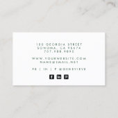 etherische Abstracte Waterverf gouden glitter Visitekaartje (Achterkant)