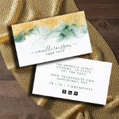 etherische Abstracte Waterverf gouden glitter Visitekaartje