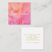 Etherische Abstracte Waterverf Vierkante Visitekaartje (Voorkant / Achterkant)