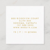 Etherische Abstracte Waterverf Vierkante Visitekaartje (Achterkant)