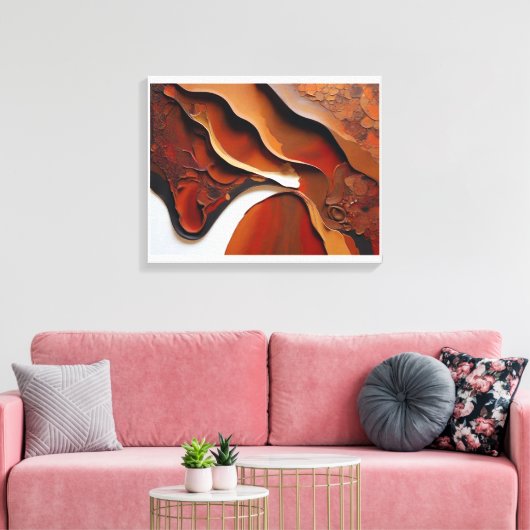 Etherische abstracties: Abstracte canvaskunst Canvas Afdruk (Insitu (Woonkamer))