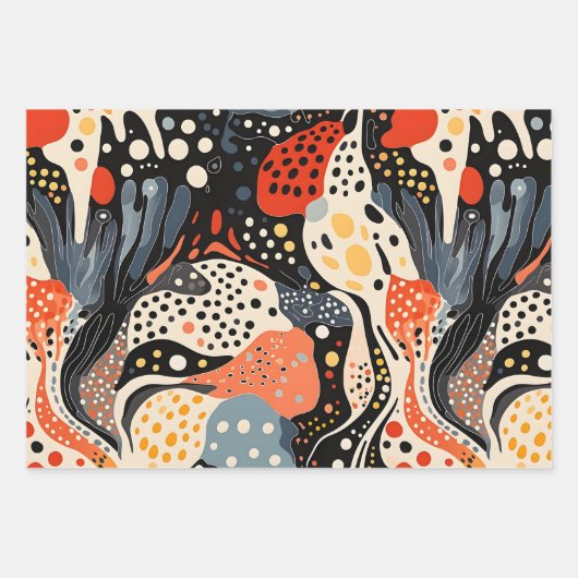 Etherische abstracties: betoverend patroon inpakpapier vel (Voorkant 3)