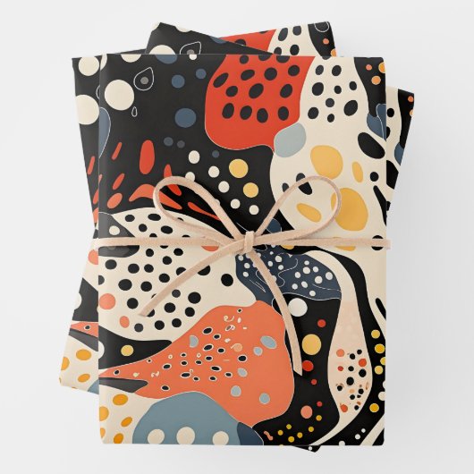 Etherische abstracties: betoverend patroon inpakpapier vel (In situ)