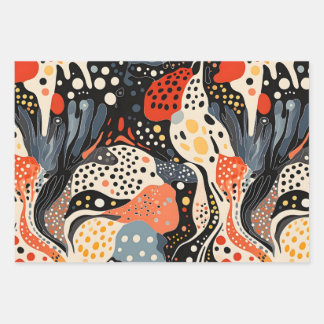 Etherische abstracties: betoverend patroon inpakpapier vel