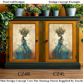 Etherische Afro-Amerikaanse Vrouw  CZ4L Decoupage Tissuepapier