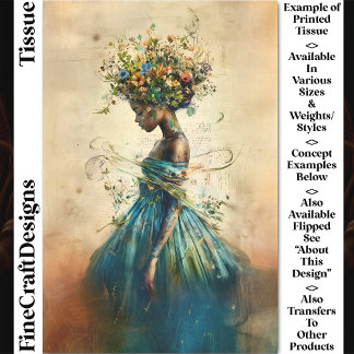 Etherische Afro-Amerikaanse Vrouw CZ4L Decoupage Tissuepapier