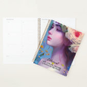 Etherische Angelic vrouw met bloemen in haar haar Planner (Display)
