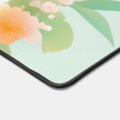 Etherische Aqua Teal Kaketoe Pastel Bloemen Bureaumat (Hoek)