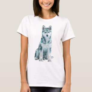 Etherische Arctische Siberische Husky Beschermvrou T-shirt