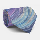 Etherische Aurora Borealis Abstracte kunst Stropdas (Opgerold)