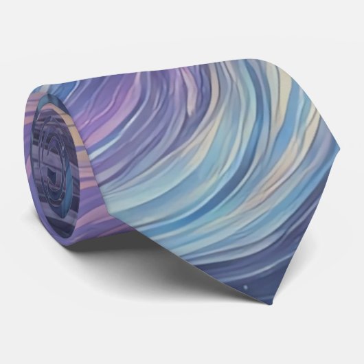 Etherische Aurora Borealis Abstracte kunst Stropdas (Opgerold)