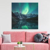 ETHERISCHE Aurora Triptiek - Noorderlicht Poster Canvas Afdruk (Insitu (Woonkamer))