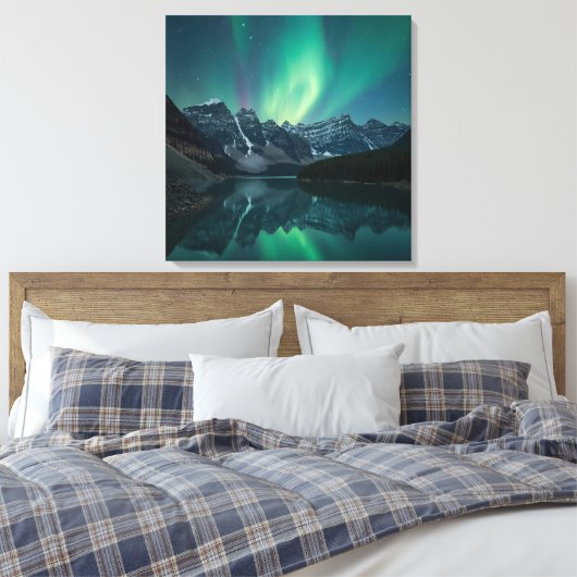 ETHERISCHE Aurora Triptiek - Noorderlicht Poster Canvas Afdruk (Insitu (Slaapkamer))