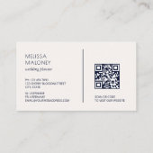 Etherische Blauw Gouden Bloemen Visitekaartje (Achterkant)