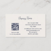 Etherische Blauw Gouden Bloemen Visitekaartje (Achterkant)