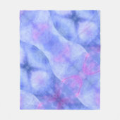 Etherische Blauwe Abstracte Kunst Fleece Deken (Voorkant)