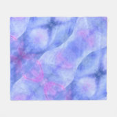 Etherische Blauwe Abstracte Kunst Fleece Deken (Voorkant (Horizontaal))