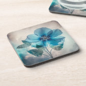 Etherische blauwe bloesem bier onderzetter (Linkerzijde)