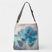 Etherische blauwe bloesem crossbody tas (Achterkant)