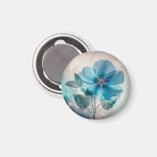 Etherische blauwe bloesem magneet (Voorkant / Achterkant)