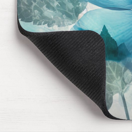 Etherische blauwe bloesem muismat (Hoek)