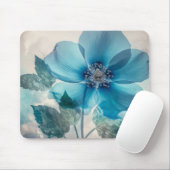 Etherische blauwe bloesem muismat (Met muis)