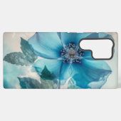 Etherische blauwe bloesem samsung galaxy hoesje (Achterkant horizontaal)