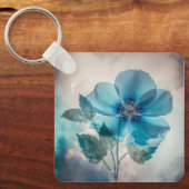 Etherische blauwe bloesem sleutelhanger (Voorkant)